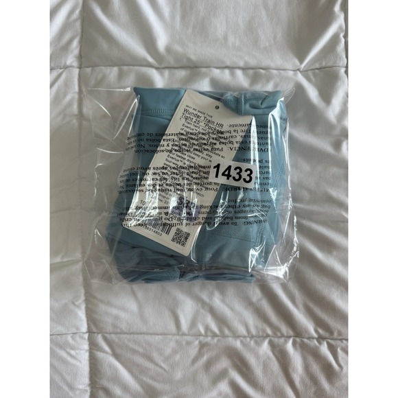 New Lululemon Wunder Train High Rise Tight 25" Size 10 Washed Blue Workout NWT - Picture 8 of 12